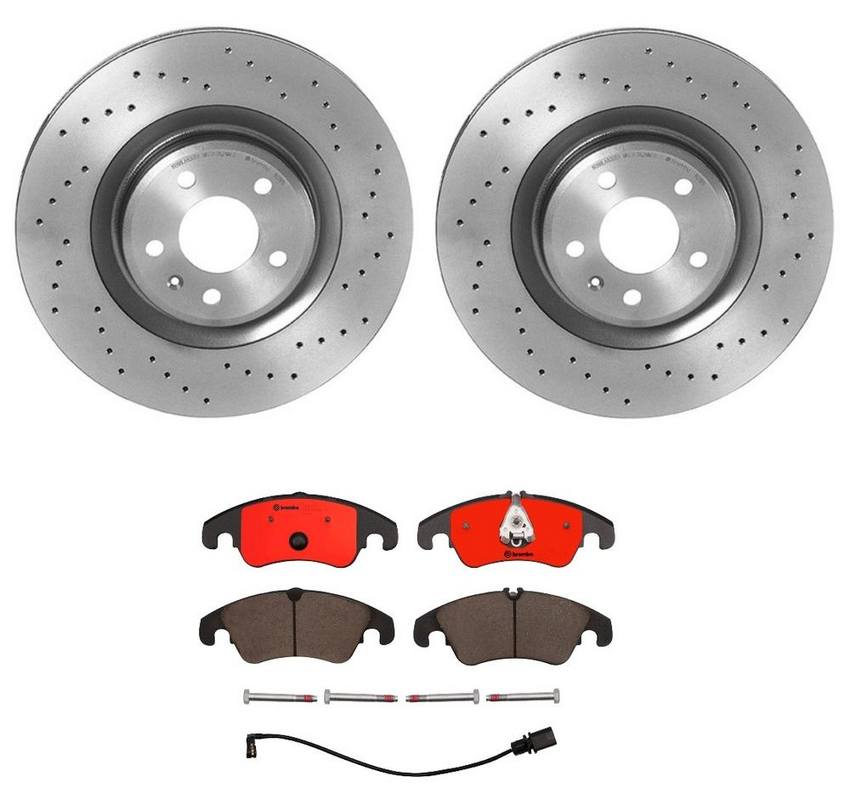 Brembo Brake Pads and Rotors Kit - Front (345mm) (Xtra) (Ceramic)